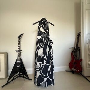 Zara Monochrome Abstract Dress